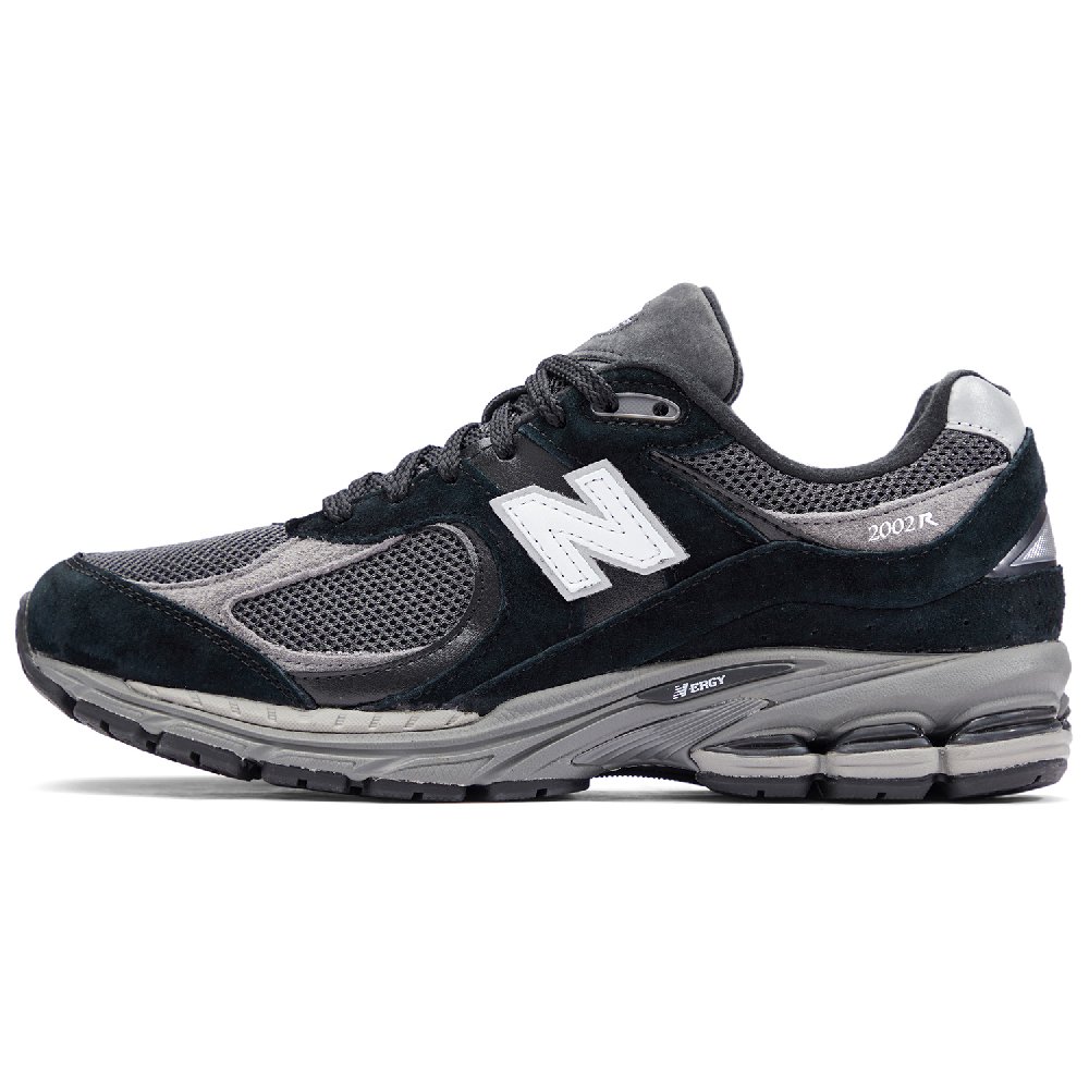 New Balance 2002R Black Dark Grey White