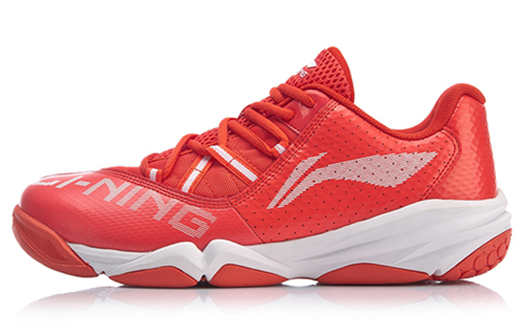 LiNing Dovega Anti Slip Wear Resistant Low Top Running Shoes Unisex Red White