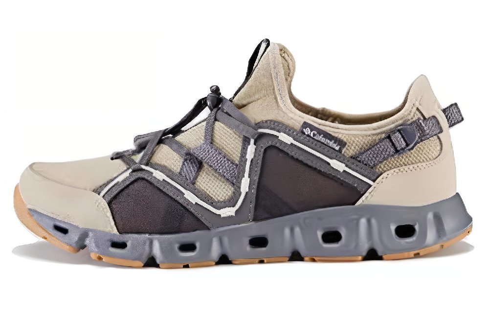 Columbia Anti-Slip Wear-Resistant Low-Top Hiking Shoes Men's Gray Beige
