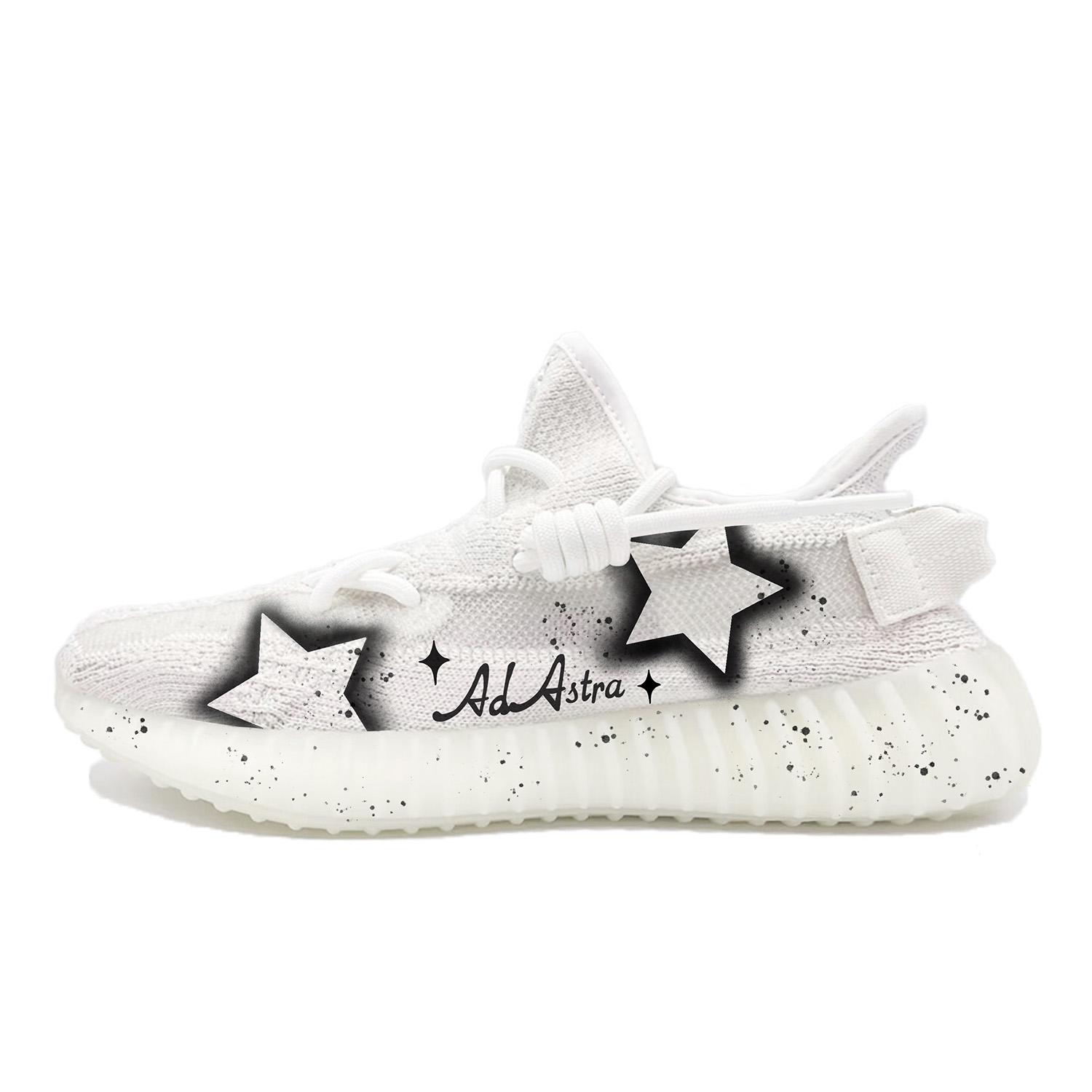Adidas Originals Yeezy Boost 350 V2 Day Starry Abrasion Resistant Low top Casual Shoes Unisex White