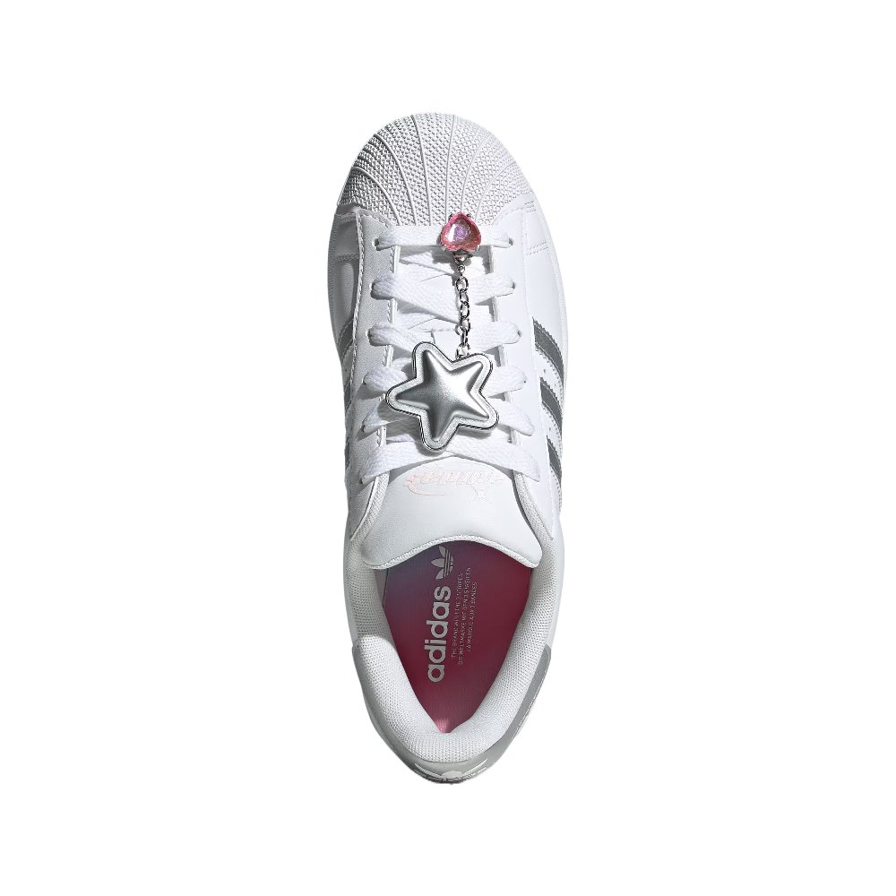 Adidas Originals SUPERSTAR Mid Top Skateboard Shoes Women's White Silver
