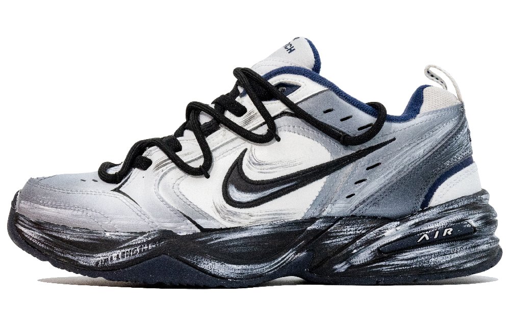 Nike Air Monarch 4 Desert Ruins Abrasion Resistant Low Top Chunky Sneakers Unisex Gray White