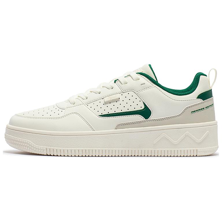 361° Slip-Resistant Cushioning Low-Top Skateboard Shoes Men's White Green