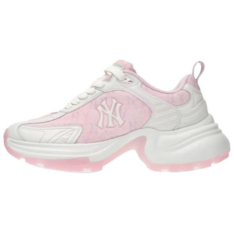 MLB New York Yankees Anti-Slip Wear-Resistant Low-Top Chunky Sneakers Unisex Pink