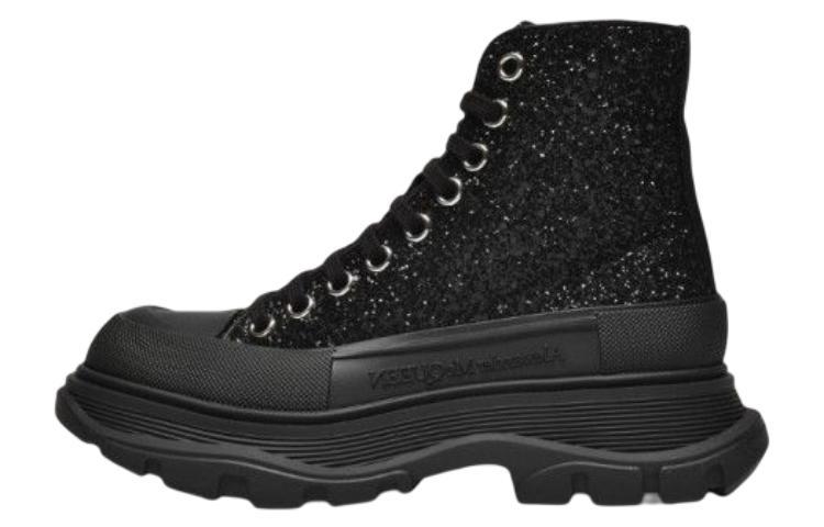 Alexander McQueen Tread Slick Glitter High Top 'Black' Women's
