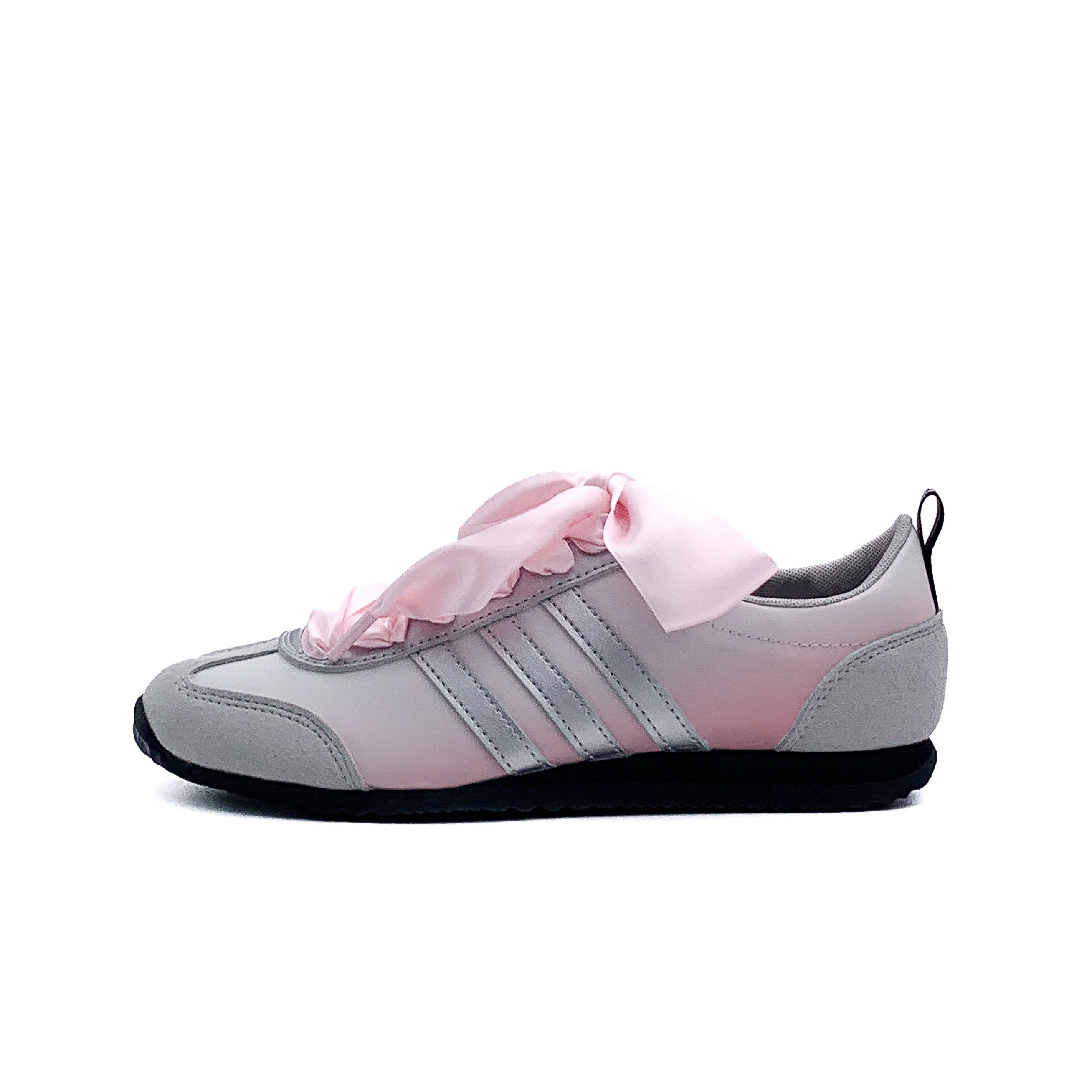 Adidas VS JOG 2.0 Pink Forge Orbit Breathable And Slip Resistant Low top Casual Shoes Unisex Pink Silver