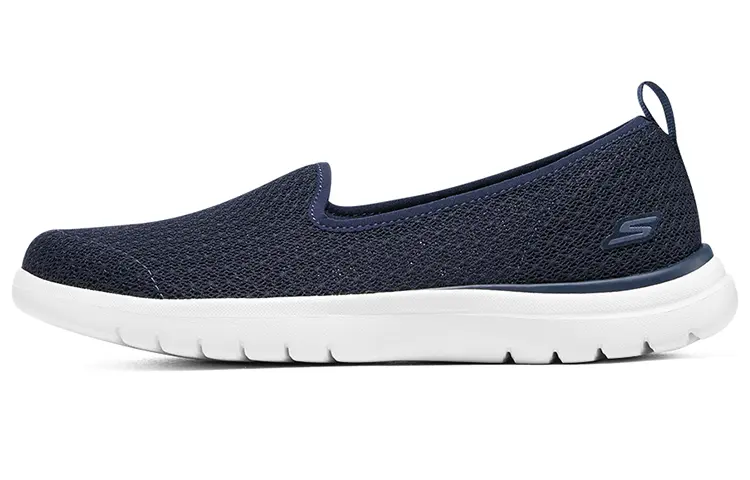 Skechers Go Walk Fle Low Top Casual Shoes Women's White Blue