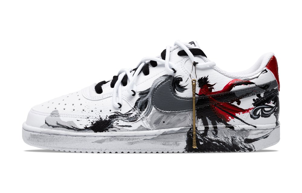 Nike Court Vision 1 Joy Sun Wukong Returns Wear-Resistant Slip-Resistant Low-Top Skateboard Shoes Men's White