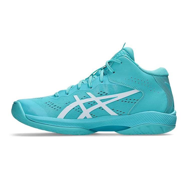 Asics GELHOOP V16 Anti-Slip And Wear-Resistant Coverage Mid-Top Basketball Shoes Men's Blue White