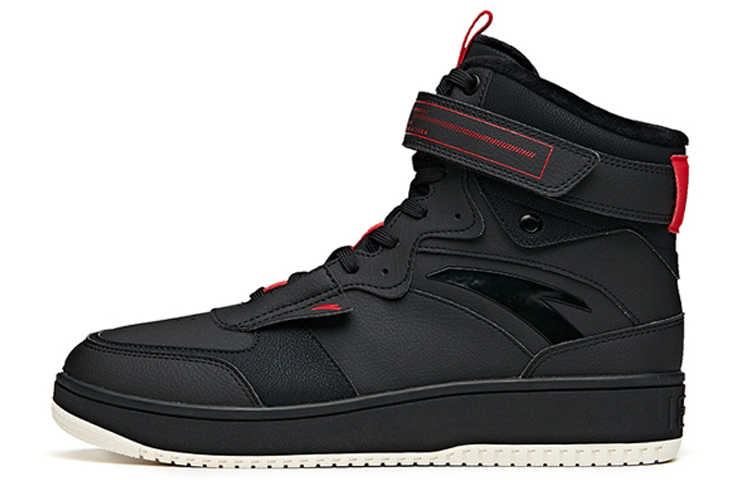 Anta High-Top Skateboard Shoes Men's Black Red