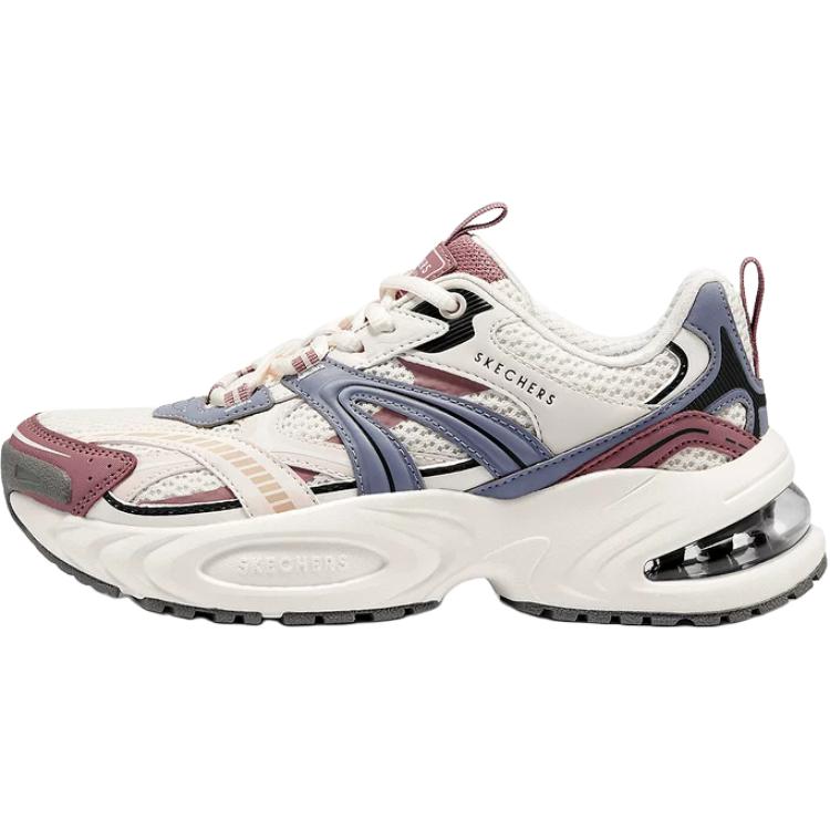 Skechers Street Abrasion Resistant Low Top Chunky Sneakers Women's White Pink Blue