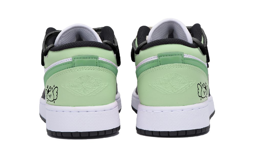 Jordan Air Jordan 1 Vintage Basketball Shoes Men Low Top Black Green