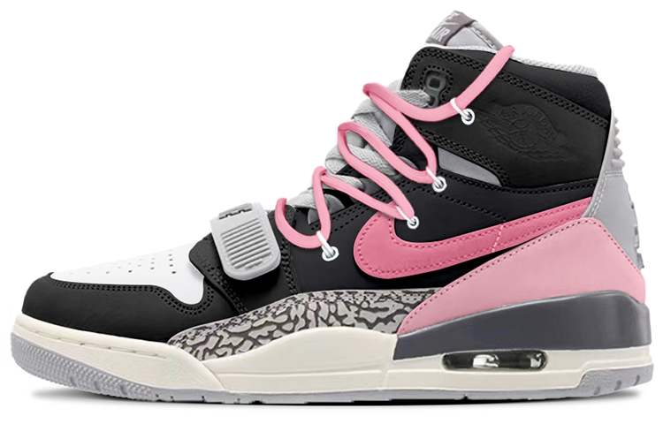 Jordan Legacy 312 High-Top Vintage Basketball Shoes Men's Pink Black