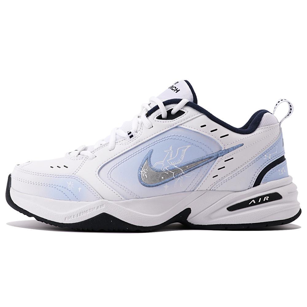 Nike Air Monarch 4 Cushioning Anti-Slip And Wear-Resistant Support Low-Top Chunky Sneakers Unisex Blue White