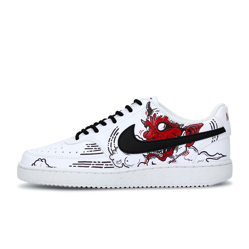 Nike Lightweight And Breathable Low-Top Skateboard Shoes Men's Black White Red