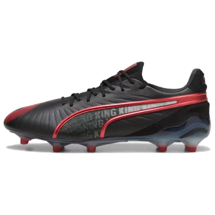 PUMA King Ultimate Anti-Slip And Wear-Resistant Coverage Soccer Shoes Men's Black Red