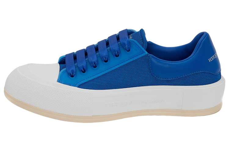 Alexander McQueen Deck Skateboard Shoes Men Low-Top Electric Blue