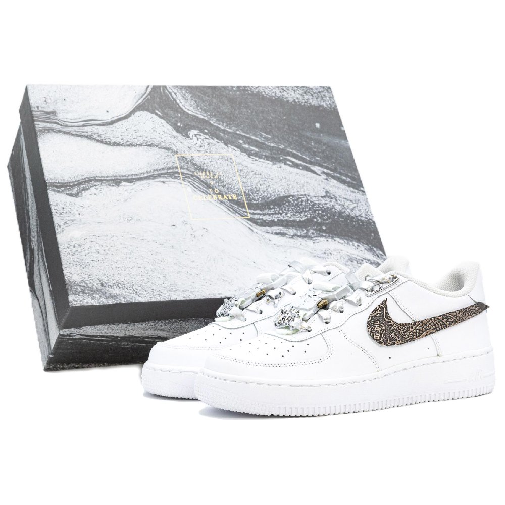 Nike Air Force 1 Anti Slip Wear Resistant Low Top Skateboard Shoes Men's White