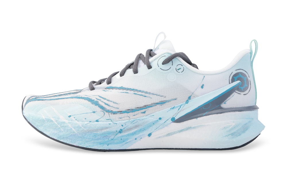 LiNing Red Hare 8PRO Slip Resistant, Abrasion Resistant, Breathable Low Top Casual Running Shoes Men's Light Blue