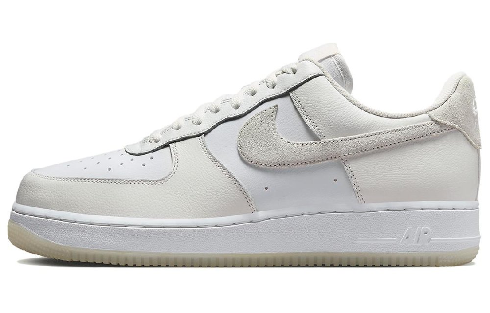 Nike Air FORCE 1 Кроссовки для скейтбординга Низкие Бежевые Белые Мужские
