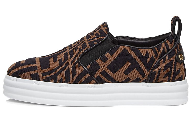 FENDI Women's FF Motif Rise Slip-On 'Brown'