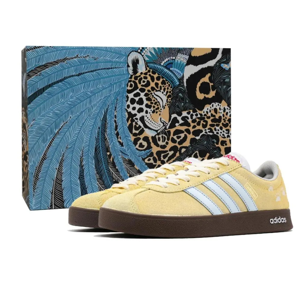 Adidas Neo VL Court 2.0 Cat Trail Yellow Box Cushioning Low top Skateboard Shoes Unisex Yellow