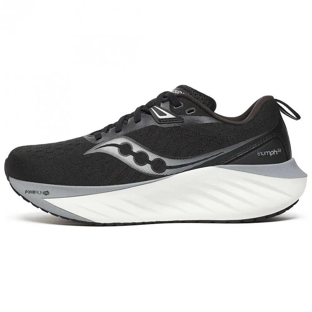 Saucony TRIUMPH 22 Slip Resistant Abrasion Resistant Low top Casual Running Shoes Women's Black White