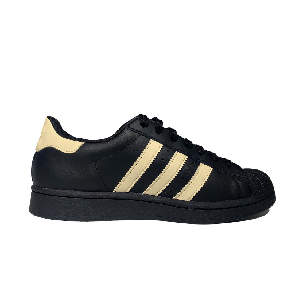 Adidas Originals SUPERSTAR Golden Star Rhythm Anti Slip Wear Resistant Low Top Skateboard Shoes Unisex Black Yellow