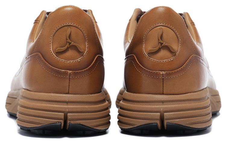 LI NING 1990 Commuter Series Abrasion Resistant Low Top Casual Shoes Men's Yellow Brown