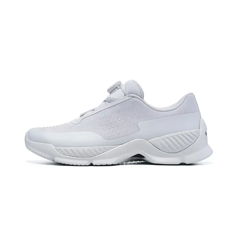 LI NING 1990 Commuter Series Abrasion Resistant Breathable Support Low Top Casual Shoes Unisex White Birch Gray