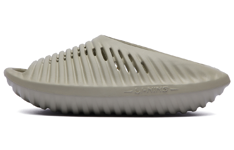 LiNing Xuankong Slay Quiet Abrasion-Resistant Slide Slippers Unisex Green