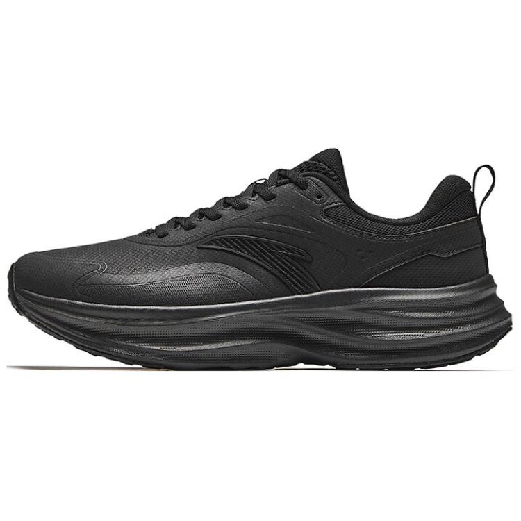 Anta Light Cloud Anti-Slip Wear-Resistant Low-Top Casual Running Shoes Men's Basic Black