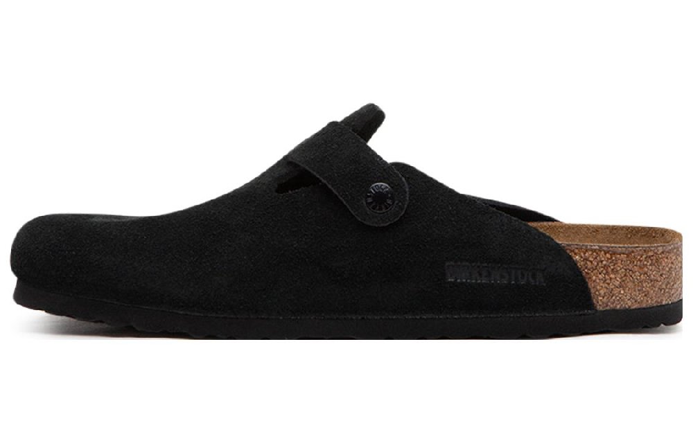 Birkenstock Boston Soft Footbed Suede Black Women's