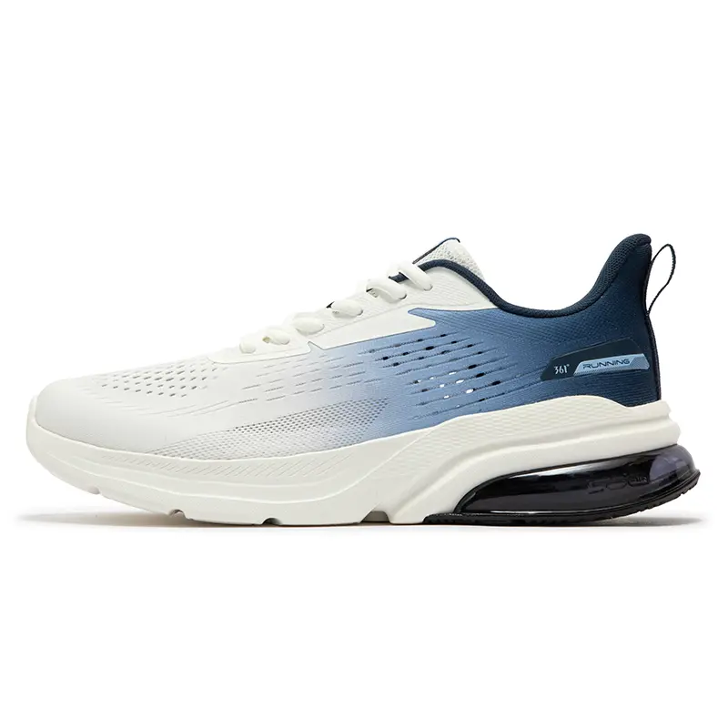 361° Type Cushioning And Breathable Low top Running Shoes Men's White Blue
