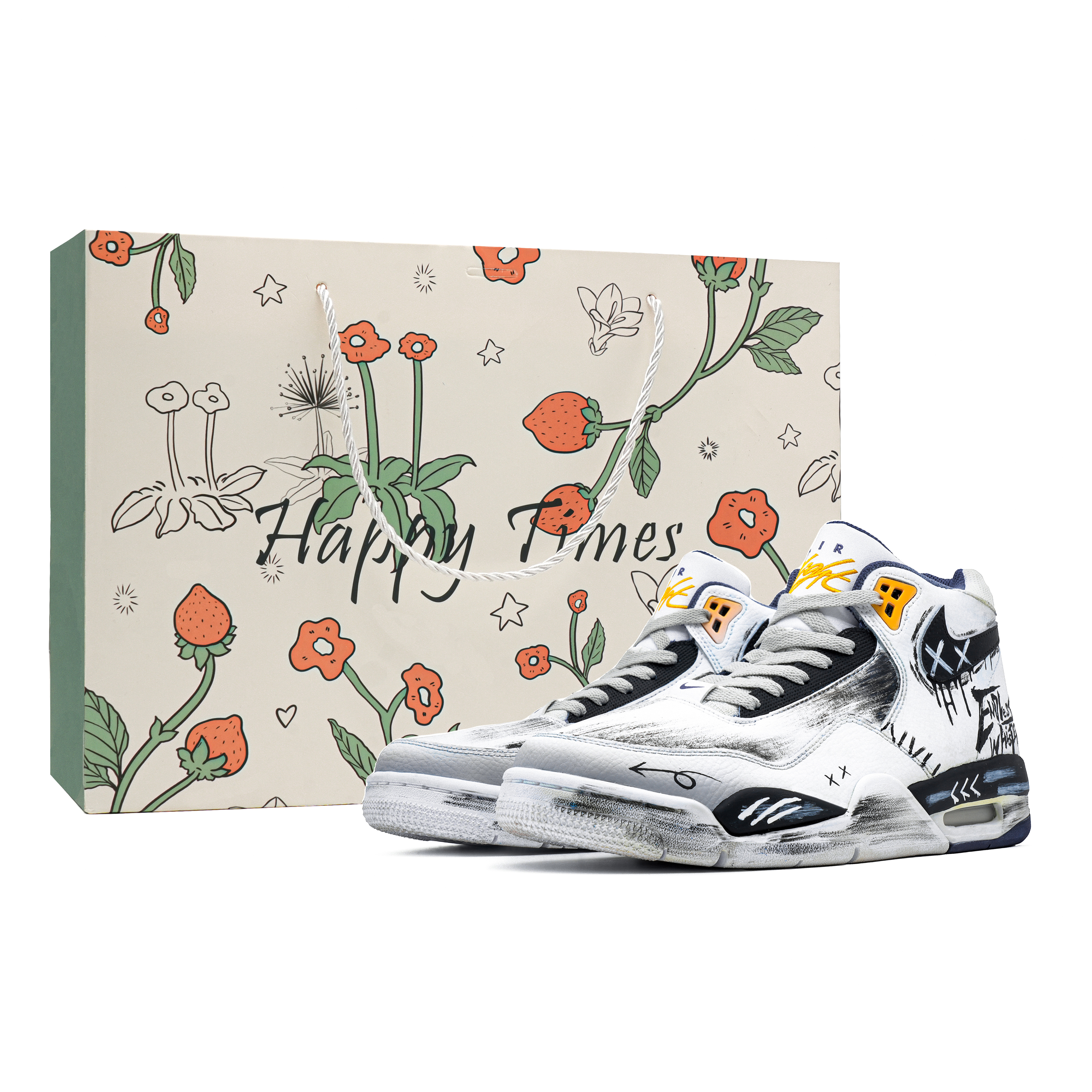 Nike Flight Legacy Vintage Basketball Shoes Men's High top Gray