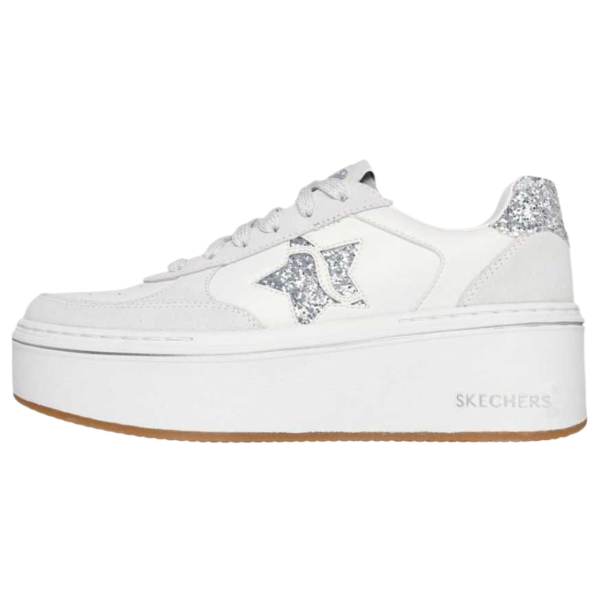 Skechers Paloma Low Top Casual Shoes Women's White Silver