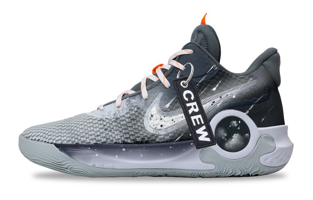Nike KD Trey 5 IX Cushioning Wear-Resistant Impact-Resistant Super-Light Mid-Top Basketball Shoes Unisex Gray Black
