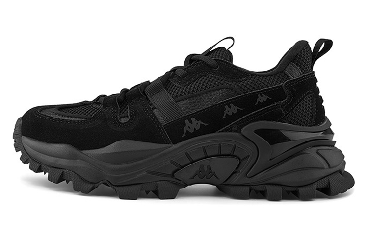 Kappa Cushioning, Slip Resistant, And Abrasion Resistant Low Top Casual Shoes Unisex Black
