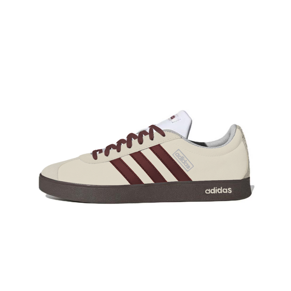 Adidas VL COURT 2.0 Abrasion Resistant Low Top Skateboard Shoes Unisex Brown