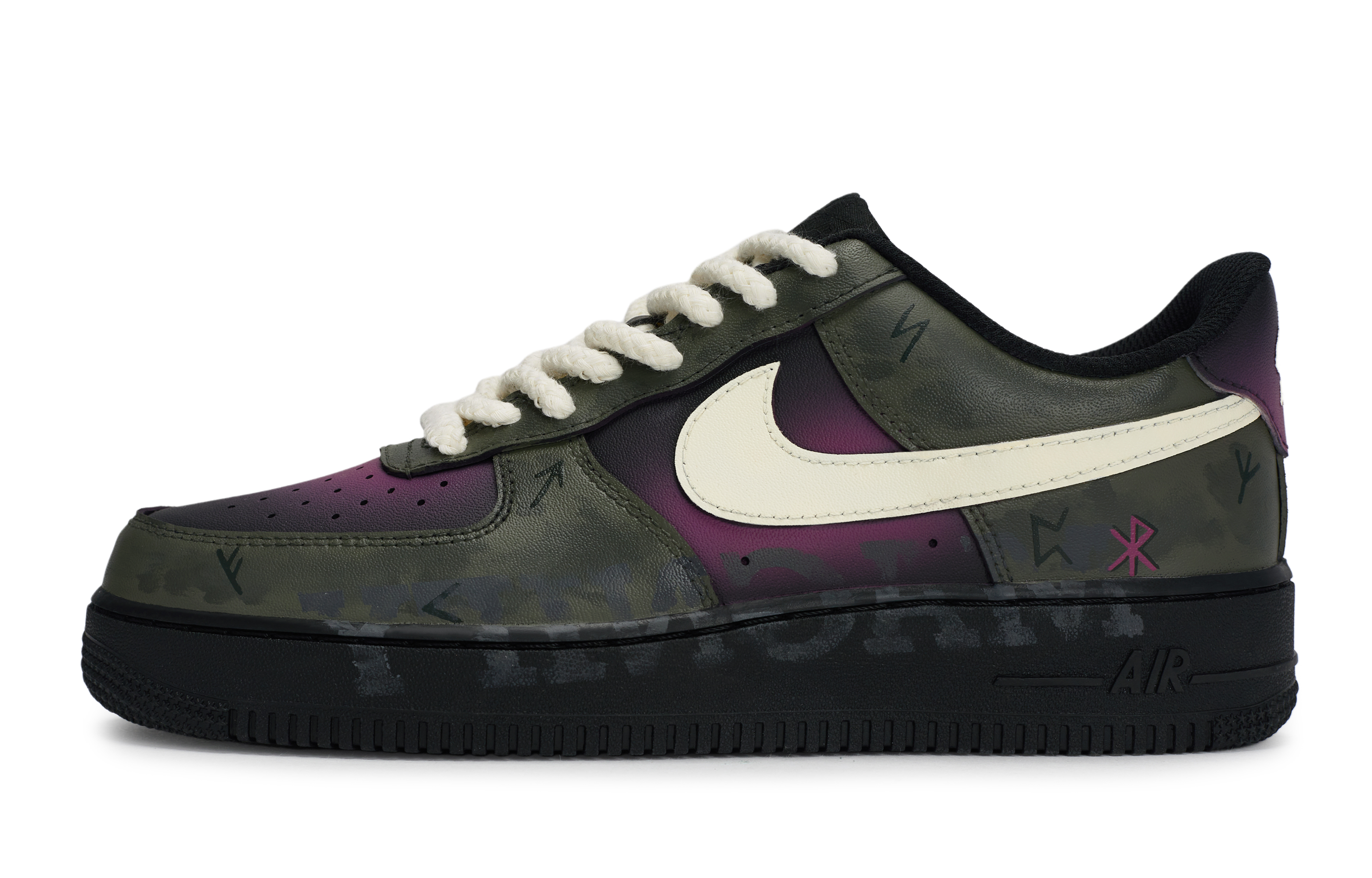 Nike Air Force 1 07 811 Manufacturing, Rune Love, Special Shoe Box Low Top Skateboard Shoes Unisex Black Rice Green купить в интернет-магазине Yoocart с быстрой доставкой по России.