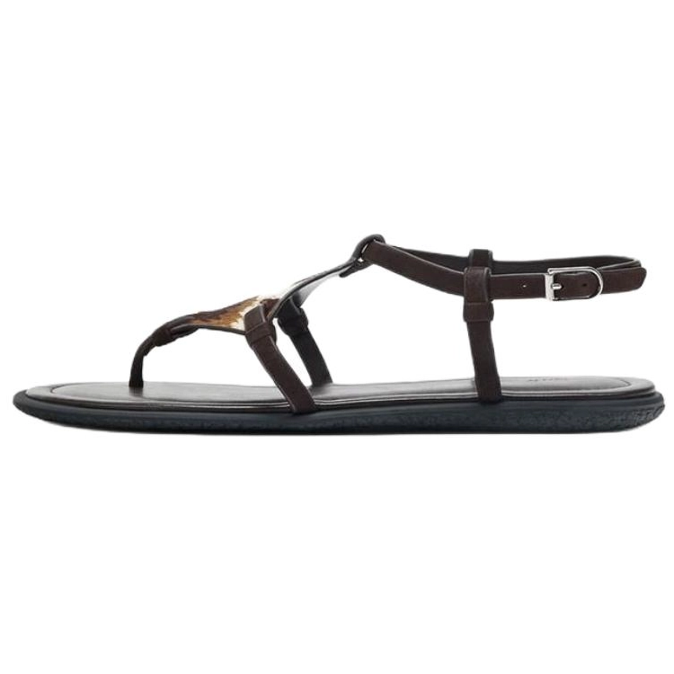 ZARA One Strap Sandals 1.5cm Women's Brown купить в интернет-магазине Yoocart с быстрой доставкой по России.