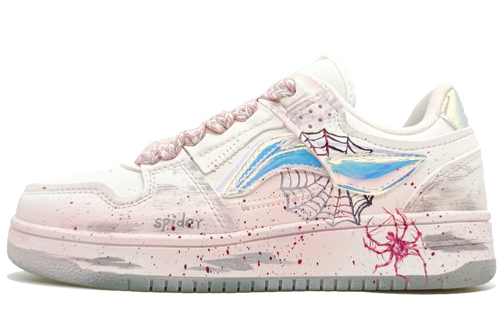 LiNing Tianji Cushioned Wear-Resistant Breathable Low-Top Skateboard Shoes Women's Begonia Pink
