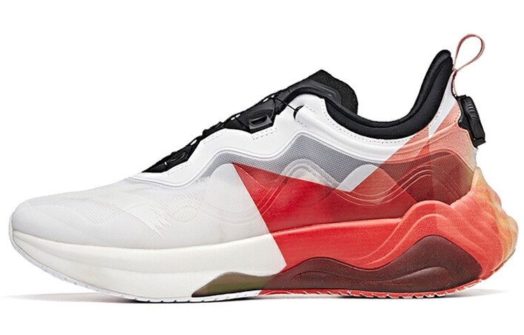Anta Cushioned Slip-Resistant Coverage Low-Top Running Shoes Men's Red White