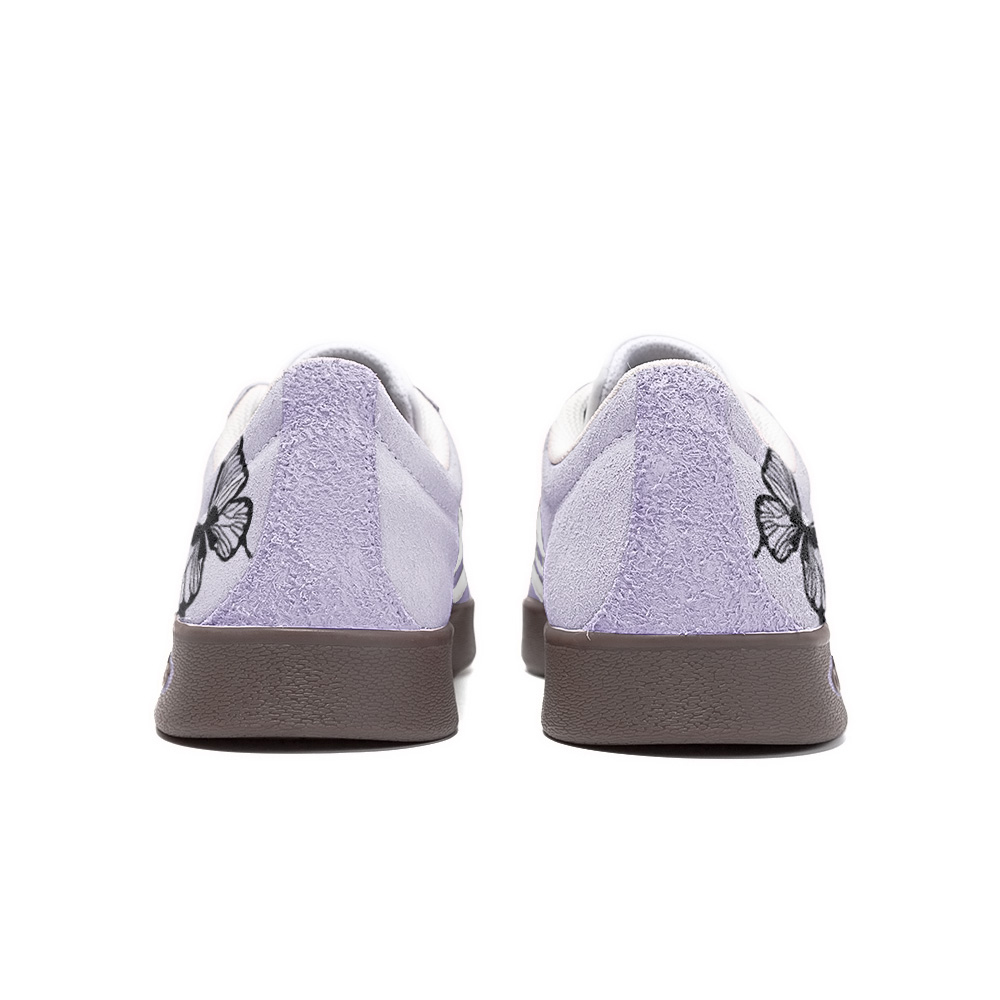 Adidas Neo Vl Court White Witch, Amber Slip Resistant Low Top Skateboard Shoes Unisex Purple