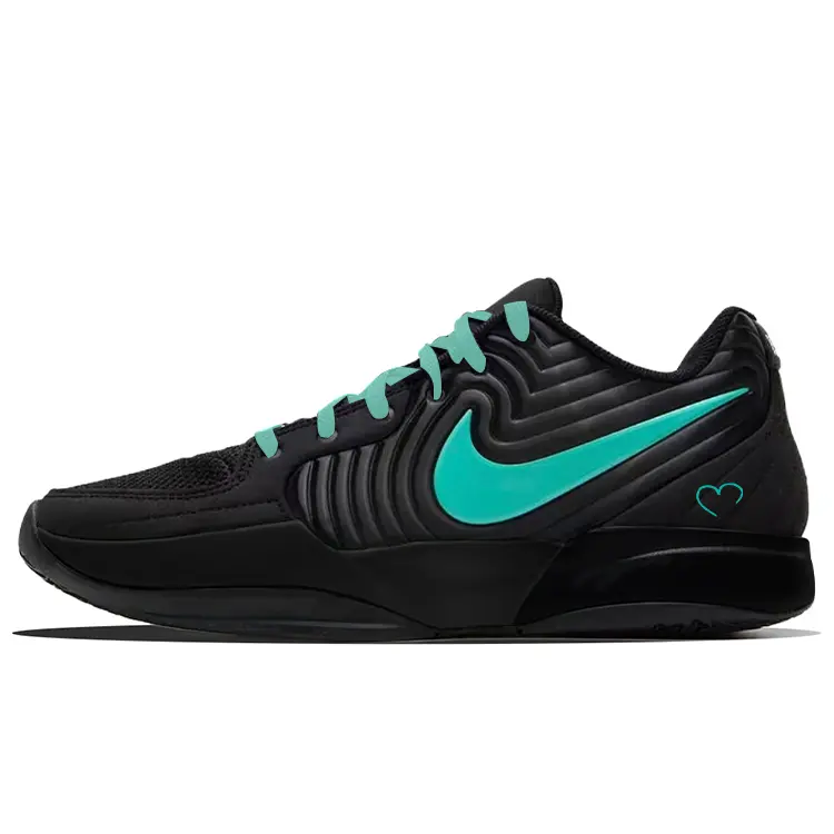 Nike Ja Morant 2 Cushioning, Wear Resistant Low top Basketball Shoes Men's Black Green