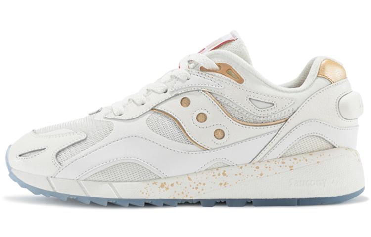 Saucony Shadow 6000 Wear-Resistant Low-Top Casual Running Shoes Unisex White Gold