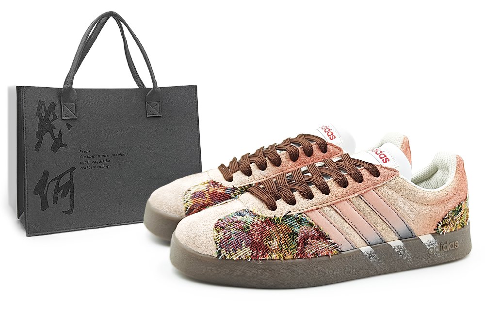 Adidas Neo VL Court 2.0 Lifestyle Cushioning, Wear Resistant Low Top Skateboard Shoes Unisex Light Pink