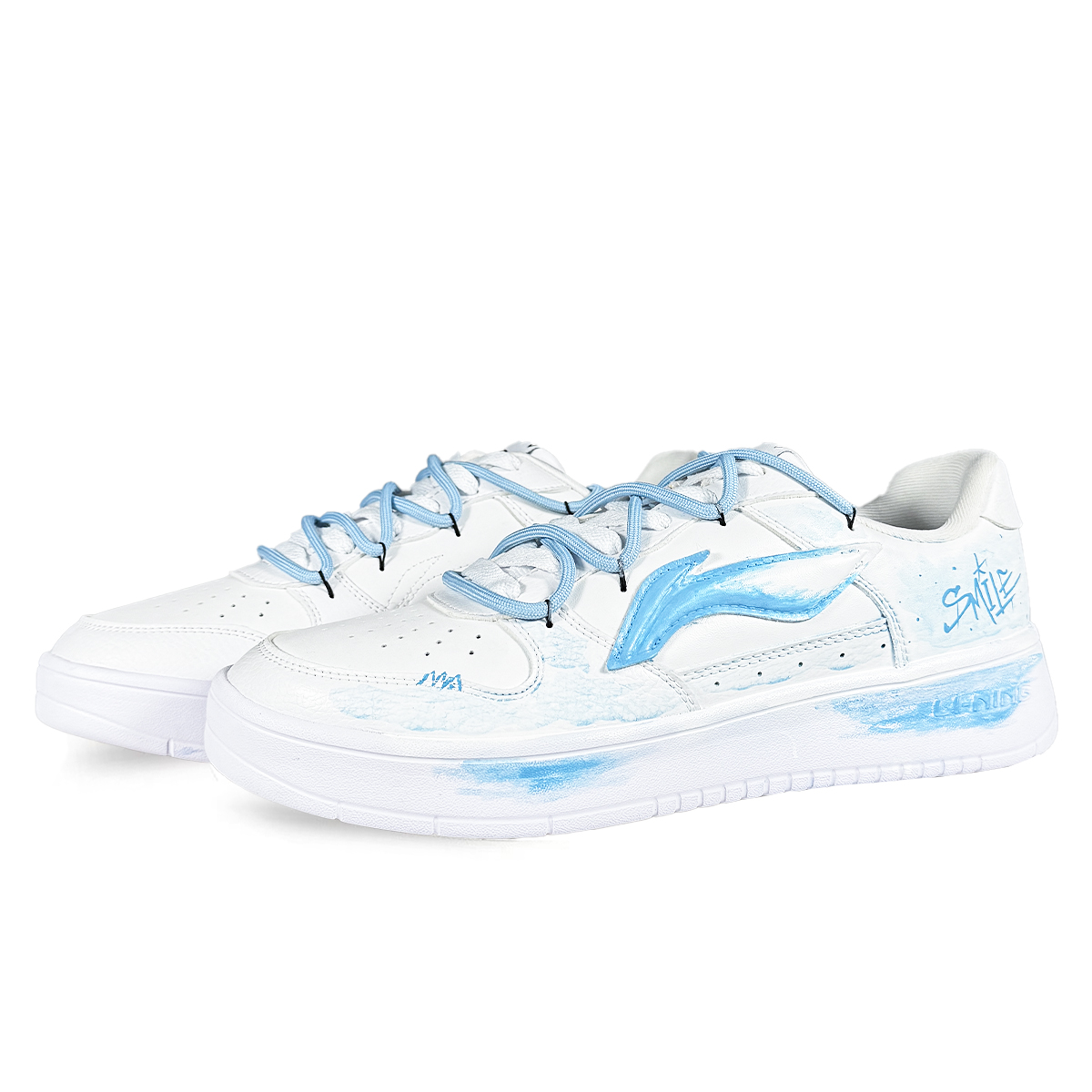 LiNing Pontoon Boats Waterproof Cushioning Low top Skateboard Shoes Women's Blue White купить в интернет-магазине Yoocart с быстрой доставкой по России.
