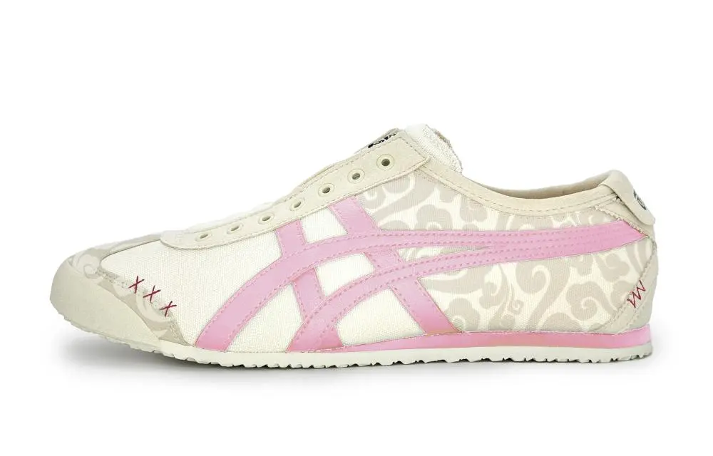 Onitsuka Tiger MEXICO 66 Slip-on Breathable Moisture-Wicking Coverage Low-Top Casual Shoes Unisex Beige Pink