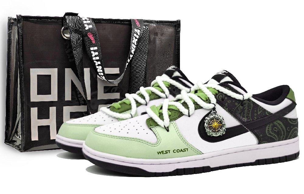 Nike Dunk Anti Slip And Wear Resistant Lightweight Low Top Skateboard Shoes Unisex Seaweed Green